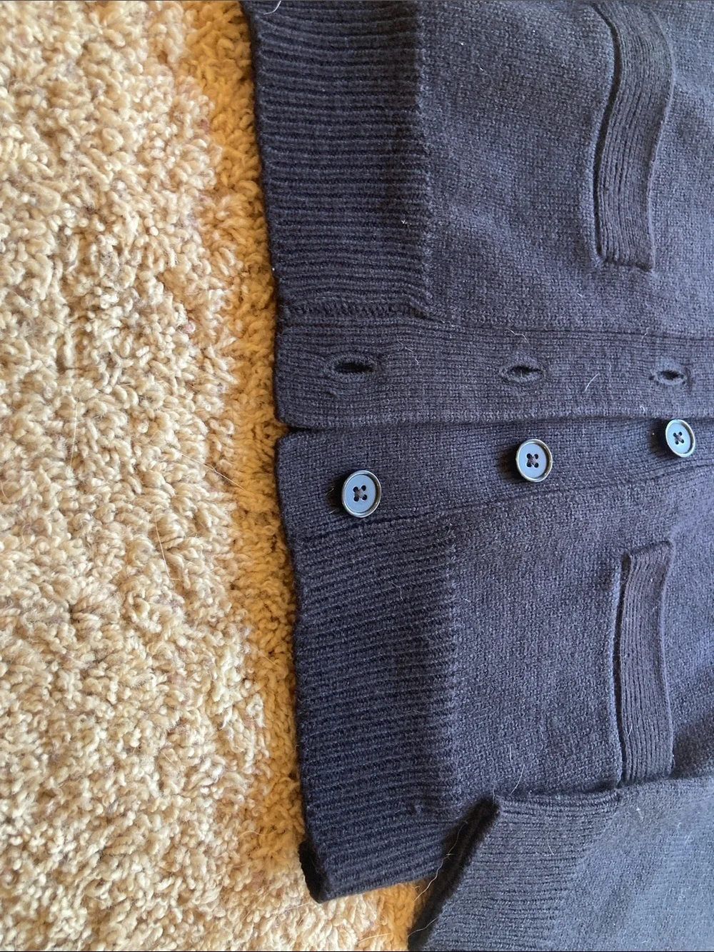 French Toast Girls Black Button-Front Knit Cardigan